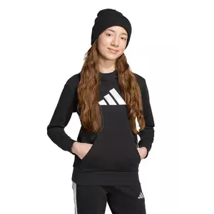 adidas bluză copii culoarea negru, cu glugă, cu imprimeu, JV5267 imagine