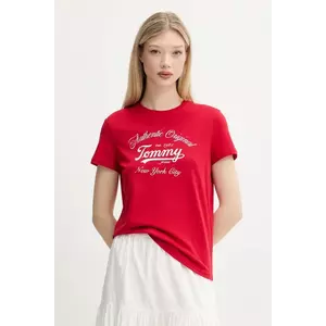 Tommy Jeans tricou culoarea roșu, DW0DW21404 imagine