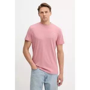Tommy Jeans tricou din bumbac culoarea portocaliu, cu imprimeu, DM0DM21780 imagine