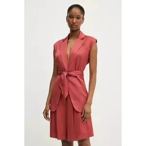 Karl Lagerfeld vestă culoarea rosu, un singur rand de nasturi, A3W14043 imagine