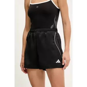 adidas pantaloni scurți Stadium culoarea negru, cu imprimeu, high waist, JL7001 imagine