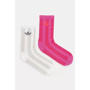 adidas Originals șosete Striped 2-pack culoarea roz, JW2987 imagine