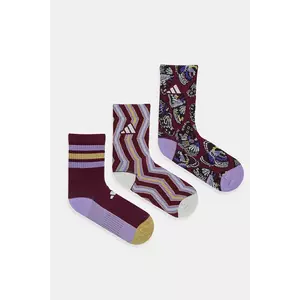 adidas șosete x Farm Rio 3-pack culoarea bordo, JN2676 imagine