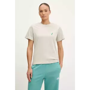 adidas tricou din bumbac Tiro culoarea bej, JM4358 imagine