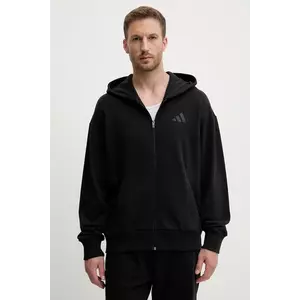 adidas hanorac de bumbac ALL SZN culoarea negru, cu glugă, uni, JI6361 imagine