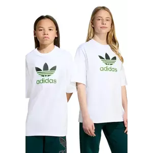 adidas Originals tricou de bumbac pentru copii culoarea alb, cu imprimeu, JV8555 imagine
