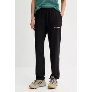 adidas TERREX pantaloni de exterior Liteflex culoarea negru, drept, medium waist, JF3693 imagine