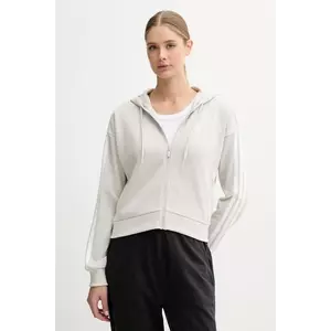 adidas bluză Essentials culoarea bej, cu glugă, uni, JW1821 imagine