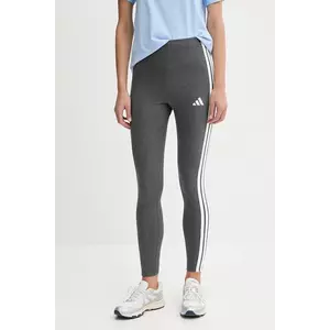 adidas colanți 3-Stripes culoarea gri, cu imprimeu, JZ3299 imagine