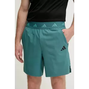 adidas Performance pantaloni scurți de antrenament GYM+ culoarea verde, JW7387 imagine