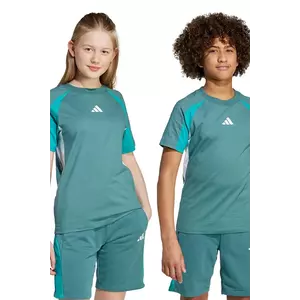 adidas tricou de bumbac pentru copii culoarea verde, cu imprimeu, JW4966 imagine
