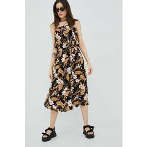 Rip Curl rochie culoarea negru, midi, dreaptă imagine