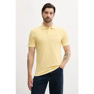 BOSS Orange polo de bumbac culoarea negru, uni, 50507813 imagine