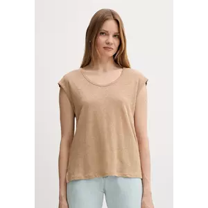 United Colors of Benetton tricou de in culoarea bej, 37UJE16B1 imagine