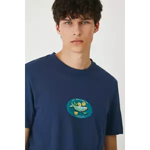 Medicine tricou din bumbac culoarea albastru marin, cu imprimeu imagine