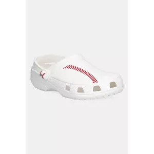 Crocs șlapi copii CLASSIC BASEBALL CLOG KIDS culoarea alb, 211259 imagine
