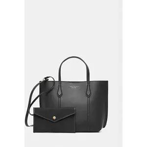Tory Burch poșetă de piele Perry culoarea negru, 174234-001 imagine