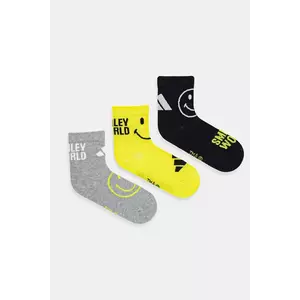 adidas Performance șosete copii SMILEY 3-pack culoarea negru, JY4158 imagine