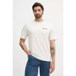 Barbour tricou din bumbac MOONWELL culoarea bej, cu imprimeu, MTS1465 imagine