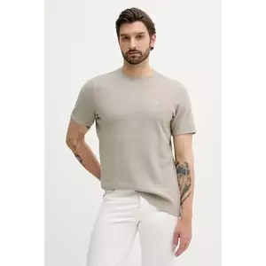 Barbour tricou din bumbac PLATFORD culoarea bej, uni, MTS1464 imagine