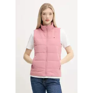 Tommy Jeans vestă culoarea roz, de tranziție, DW0DW21409 imagine