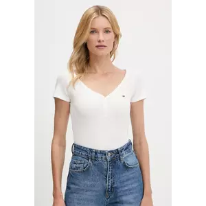 Tommy Jeans tricou culoarea alb, DW0DW20902 imagine