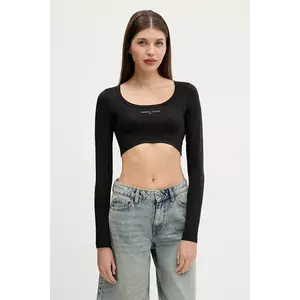 Tommy Jeans longsleeve culoarea negru, DW0DW20909 imagine