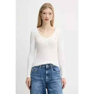 Tommy Jeans longsleeve culoarea alb, DW0DW20903 imagine