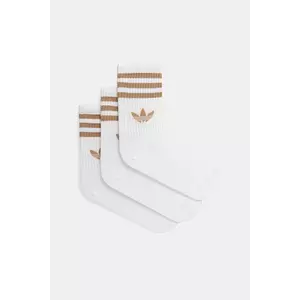 adidas Originals șosete 3-Stripes 3-pack culoarea alb, JV7407 imagine