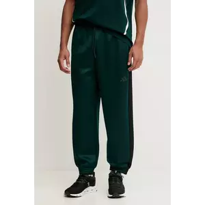 adidas pantaloni de trening Stadium culoarea verde, cu imprimeu, JX5622 imagine