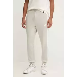adidas pantaloni de trening Essentials culoarea bej, cu imprimeu, JE6317 imagine