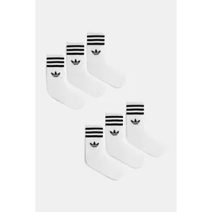 adidas Originals șosete 3-Stripes 6-pack culoarea alb, JV7410 imagine