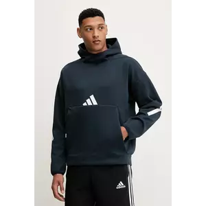 adidas bluză x Z.N.E culoarea bleumarin, cu glugă, cu imprimeu, JW4729 imagine