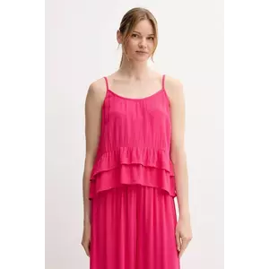 United Colors of Benetton bluză culoarea roz, uni, 4VW95H00B imagine