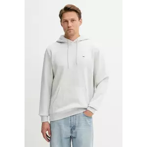 Tommy Jeans bluză culoarea bej, cu glugă, uni, DM0DM20742 imagine