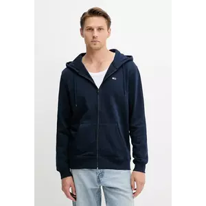 Tommy Jeans bluză culoarea verde, cu glugă, uni, DM0DM20743 imagine