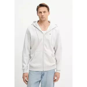 Tommy Jeans bluză culoarea verde, cu glugă, uni, DM0DM20743 imagine