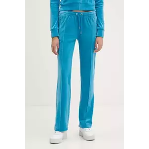 Juicy Couture pantaloni de trening culoarea turcoaz, cu imprimeu, JCAPW045 imagine
