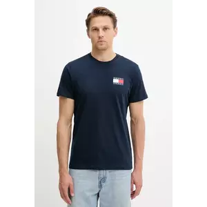 Tommy Jeans tricou din bumbac culoarea bej, cu imprimeu, DM0DM20740 imagine