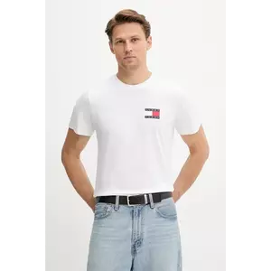 Tommy Jeans tricou din bumbac culoarea bej, cu imprimeu, DM0DM20740 imagine