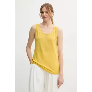 United Colors of Benetton top de in culoarea galben, 37UJE8398 imagine