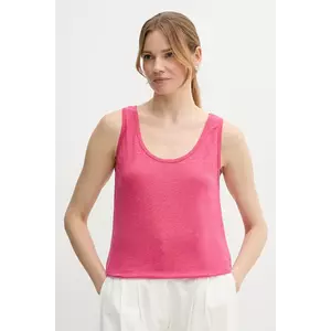 United Colors of Benetton top de in culoarea roz, 37UJE8398 imagine