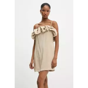 Answear Lab rochie culoarea bej, mini, mulata imagine