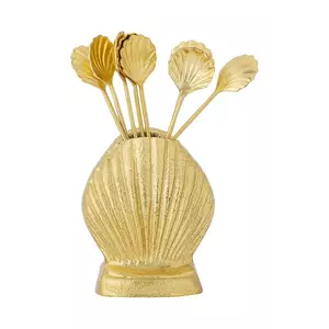 Bloomingville set de furculițe pentru gustări Loreta 9-pack culoarea galben imagine