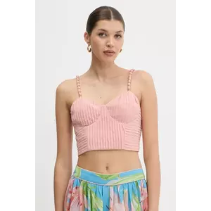 Farm Rio bluză culoarea roz, uni, 342186 imagine