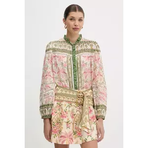 Farm Rio cămașă din bumbac culoarea roz, regular, 336452 imagine