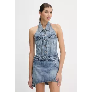 Miss Sixty rochie jeans mini, mulată, 6S2DJ13100 imagine