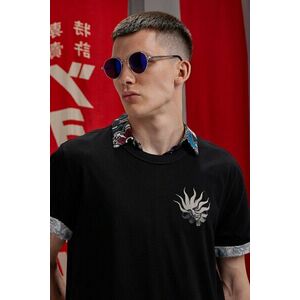 Medicine tricou din bumbac culoarea negru, cu imprimeu imagine