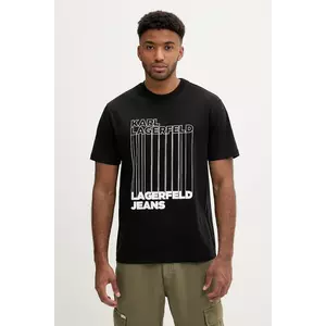 Karl Lagerfeld Jeans tricou culoarea negru, cu imprimeu, A3M17002 imagine