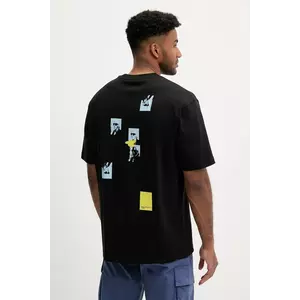 Karl Lagerfeld Jeans tricou din bumbac culoarea negru, cu imprimeu, A3M17036 imagine